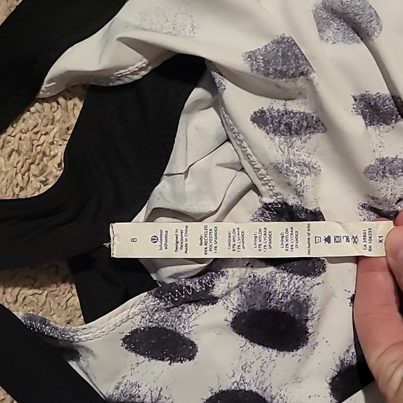 Rare Lululemon Polka Dot Athletic Dress Run For Your Money Runsie Dress Size 8 - Picture 4 of 6